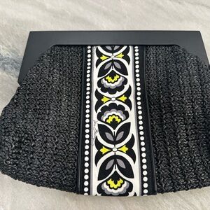 Vera Bradley Black Clutch with Floral Pattern